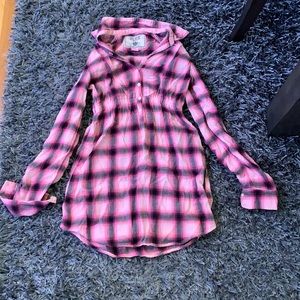 Victoria’s Secret Pink , pink plaid shirt dress